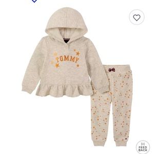 Tommy Hilfiger® Size 12M 2-Piece Star Hoodie and Jogger Pant Set in Heather Oat